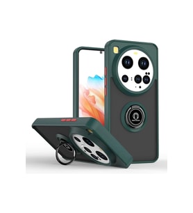 Durukar® Mi 15 Ultra Kılıf Montreal Yüzüklü Silikon Kapak - Yeşil