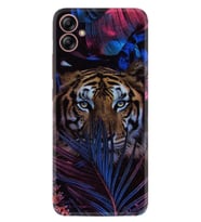 Samsung Galaxy A05 Kılıf Resimli Desenli Baskılı Silikon Flowers Tiger 1319