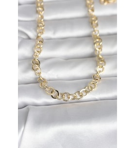 CM 14K Gold Renk Kalın Halka Zincirli 60 cm Kadın Kolye - EBJ260207W39465