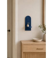 Modern Kemerli Dekoratif Mini Duvar Rafı 11x25,5 cm, Antre Hol Koridor Oda Banyo Şık Raf Süsü