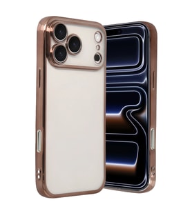 iPhone 17 Pro Kamera Korumalı Lensli Silikon - Çöl Titanyum