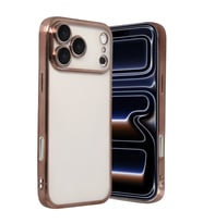 iPhone 17 Pro Kamera Korumalı Lensli Silikon - Çöl Titanyum