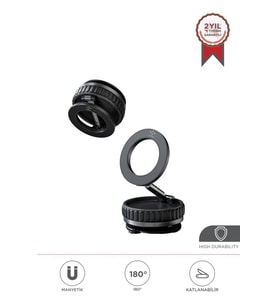 Torima JX-056 Siyah Manyetik 180 Derece Dönebilen ve Katlanabilir Telefon Tutucu