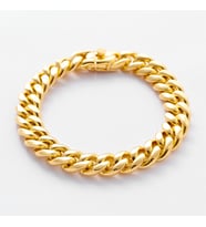 Unisex Panzer Çelik Bileklik (Gold)