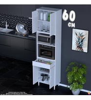 Eliusta Bengi 60 cm Organizer Fırın Dolabı - Kahve Makinası Mutfak Robotu Standı Çok Amaçlı 60x226x32 cm