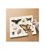 Renkli Kelebekler Tasarımlı 24 Parça Ahşap Çocuk Puzzle MPK0133