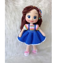 Blue Beauty Bebek Amigurumi Organik Oyuncak