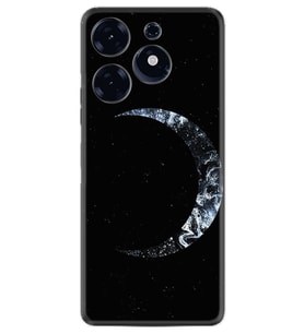 Tecno Spark 10 Pro Kılıf Silikon Desen Özel Seri Yalnız Ay 1744