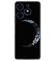 Tecno Spark 10 Pro Kılıf Silikon Desen Özel Seri Yalnız Ay 1744