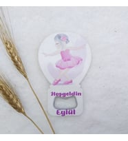 30 Adet Balerin Baskılı Balon Açacak Magnet 11x7 Cm Uv  Bebek Magnetleri Bebek Şekeri-