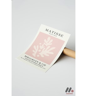 Matisse The Cut-Outs Pembe, Çerçevesiz Yüksek Kalite Duvar Afişi - Sanatsever Hediyesi
