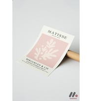 Matisse The Cut-Outs Pembe, Çerçevesiz Yüksek Kalite Duvar Afişi - Sanatsever Hediyesi