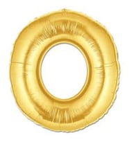 pilelistore O Harf Folyo Balon Altın Renk  40 inç