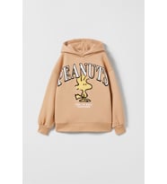 KIZ ÇOCUK PENATUS SNOOPY MODELLİ KAPŞONLU SWEATSHİRT (Bej)