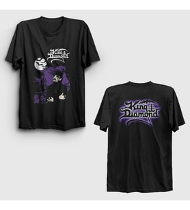 Presmono Unisex Siyah Them King Diamond Sırt Baskılı T-Shirt 556083tt