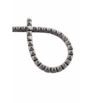 Hematit Doğal Taş Mat Açık Gri Piramit Kesim 6x6x6mm Dizi [AA]