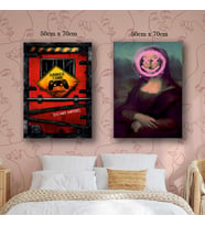gamer çocuk monalisa sprey tablo resim kanvas 2 adet 50x70