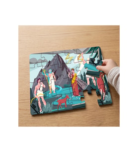Yunan Mitolojisi - Yunan Tanrıları Tasarımlı 24 Parça Ahşap Çocuk Puzzle MPK0870