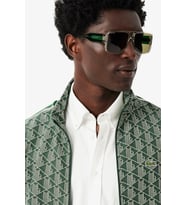 Lacoste Men's Regular Fit Zip Up Monogram Sweatshirt Erkek Tam Fermuarlı Logolu Sweatshirt Yeşil