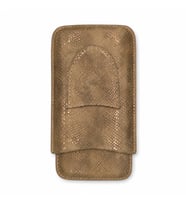 Cohiba Kahverengi Timsah Desenli Deri Üçlü Puro Kılıfı TR9975