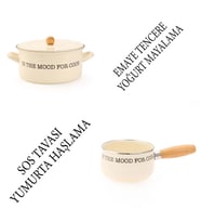 Emaye Sos Tavası 16 CM Ve 22 CM Emaye Tencere