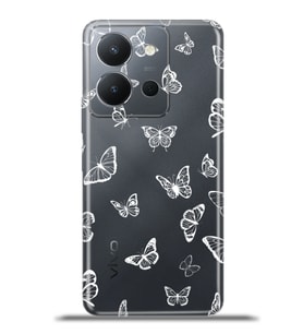 Vivo Y36 Kapak HD Renkli Dizayn Silikon Kılıf - Butterfly