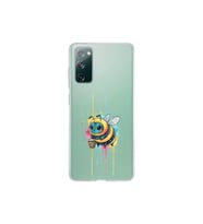 Samsung Galaxy S20 FE ile uyumlu Splash arı tasarımlı şeffaf silikon kılıf