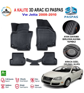 Vw Jetta3D Paspas Havuzlu Pro 2008-2010 Arası