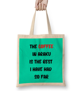 Funny coffee drinKs Art lover Gift Quote - Vintage Retro Rainbow Style Bez Çanta Uzun Saplı