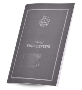 Gülpaş Takvimli Sınıf Defteri Gri Plastik Kapak İlkokul 390