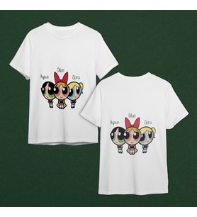 Power Puff Girls Tasarımlı Tişört Kişiye Özel ( Unisex - Büyük - Çocuk )