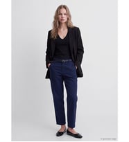 LCW Jeans Lacivert Kemerli Carrot Fit Kadın Jean Pantolon