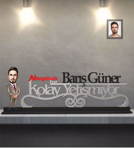 Kişiye Özel Öğretmen Karikatürlü Kolay Yetişmiyor Ahşap Biblo Bay-17