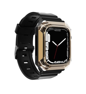 Apple Watch 40mm Uyumlu Zore KRD-88 Sert PC Kasa Koruyuculu Silikon Kordon