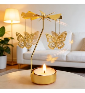 Kelebek Temalı Tealight Mumluk – Dekoratif Masa Üstü Aksesuar