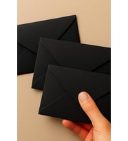 Minik zarf, 7x9 cm 25 adet (Siyah)