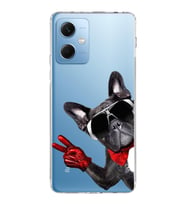 PrintiFy Xiaomi Redmi Note 12 4G ile Uyumlu Köpek 2 Kamera Korumalı Şeffaf Kılıf