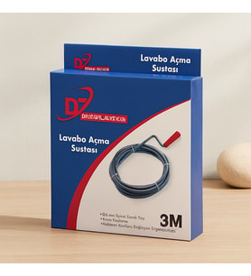3 m Spiral Esnek Yay Lavabo ve Gider Boru Açıcı