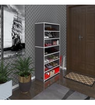 Kenzlife ayakkabılık goya gri 140*70*30 arkalıksız ayakkabı ofis dolabı iki bölme