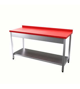 Vital  VCT-PT-147 Çalışma Tezgahı Polietilen Tablalı Taban Raflı