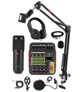 Lastvoice Rec Paket-2 BM800 Mikrofon Phantomlu Mikser Kulaklık Stand Filtre Set