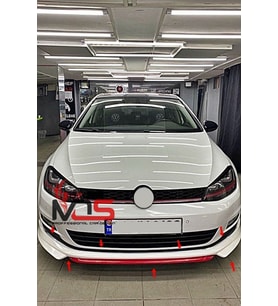 Vw Golf 7.5 Ön Tampon Eki Karlık Fiberglass Boyasız