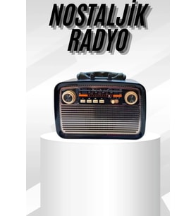 Müzik Kutusu Bluetooth Bağlantılı El Fenerli Nostaljik Tasarım Radyo