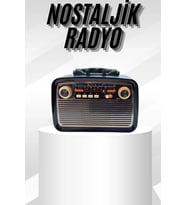 Müzik Kutusu Bluetooth Bağlantılı El Fenerli Nostaljik Tasarım Radyo