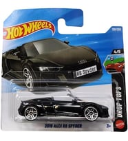 Hot Wheels - 2019 Audi R8 Spyder - Black - Short Card - Jjj84 (1/64) (Çok Renkli)