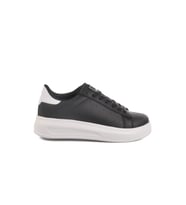 Ayakmod Siyah Bağcıklı Kadın Sneaker 156 G (Siyah - Beyaz)