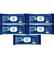 Prosafe Hasta Vücut Temizleme Islak Mendil Havlu 48 Yaprak XL (5 Li Set) Plastik Kapak