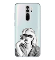 Redmi Note 8 Pro Uyumlu Marilyn Monroe Desenli Şeffaf Telefon Kılıfı