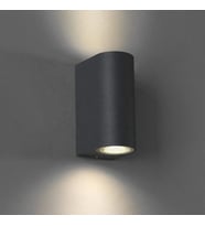 IŞILDAR ARMATÜR PLASTİK DUVAR APLİK ÇİFT YÖNLÜ 2XGU10 SİYAH (Antrasit)
