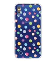 PrintiFy Samsung Galaxy M10 ile Uyumlu Water Color 6  Kamera Korumalı Şeffaf  Kılıf